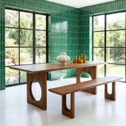 Eettafel Bullnose Chamfered Loop 240x90 cm