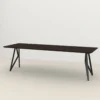 Eettafel Buttefly donkerbruin 220x90 cm verjongde rand