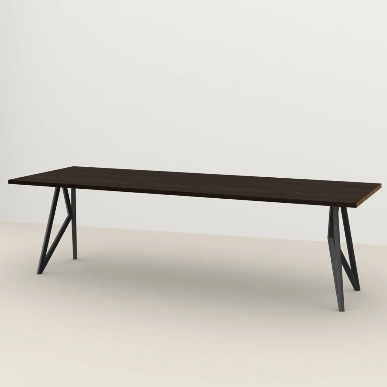 Eettafel Butterfly donkerbruin 180x90 cm rechte rand
