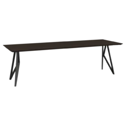 Eettafel Butterfly donkerbruin 200x90 cm verjongde rand