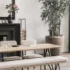 Eettafel Butterfly donkerbruin 240x90 cm verjongde rand