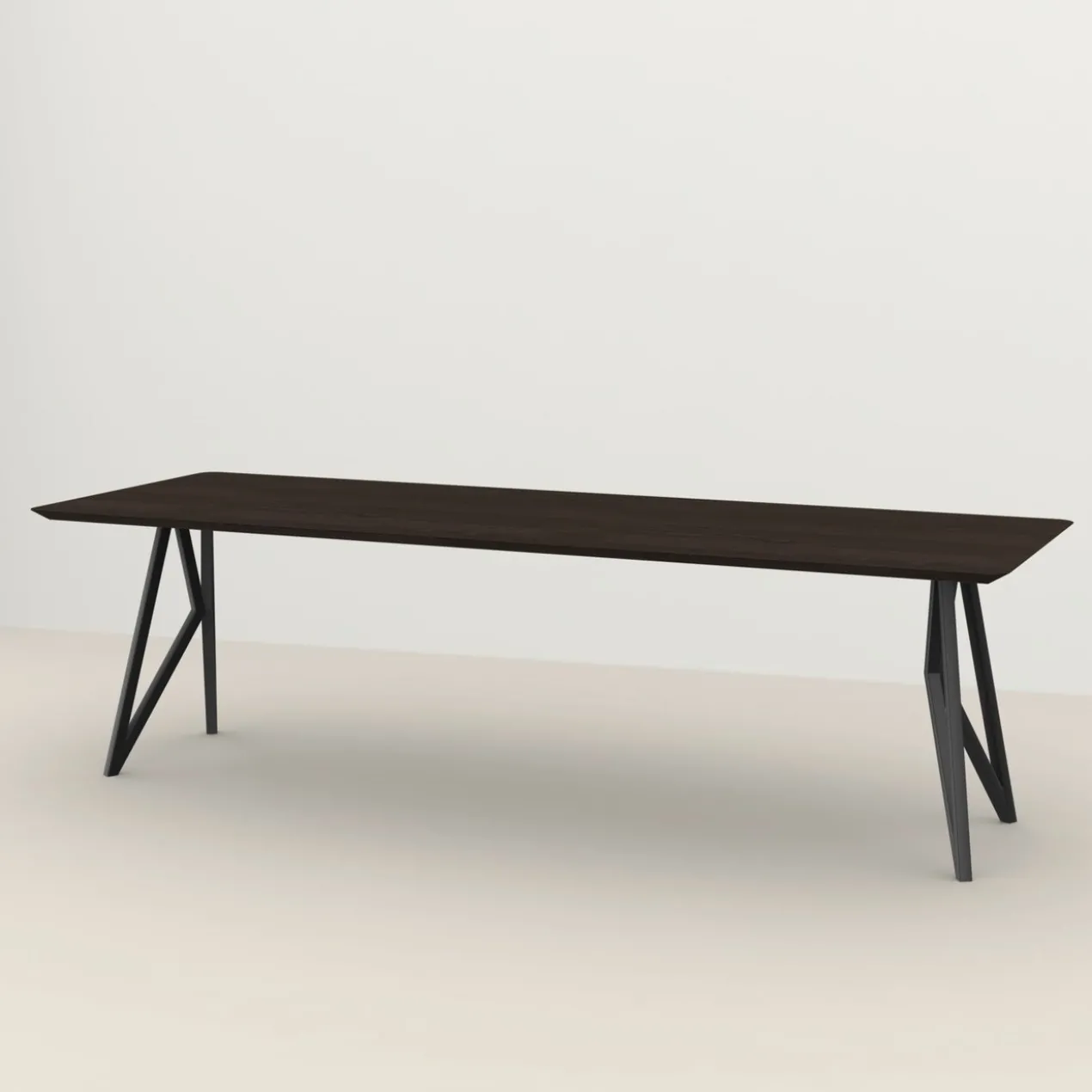 Eettafel Butterfly donkerbruin 240x90 cm verjongde rand