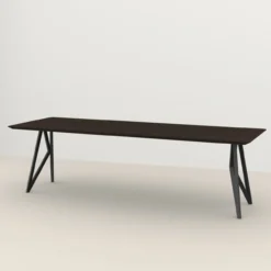 Eettafel Butterfly donkerbruin 260x90 cm verjongde rand