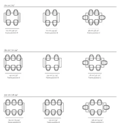 Eettafel Butterfly donkerbruin 300x90 cm verjongde rand