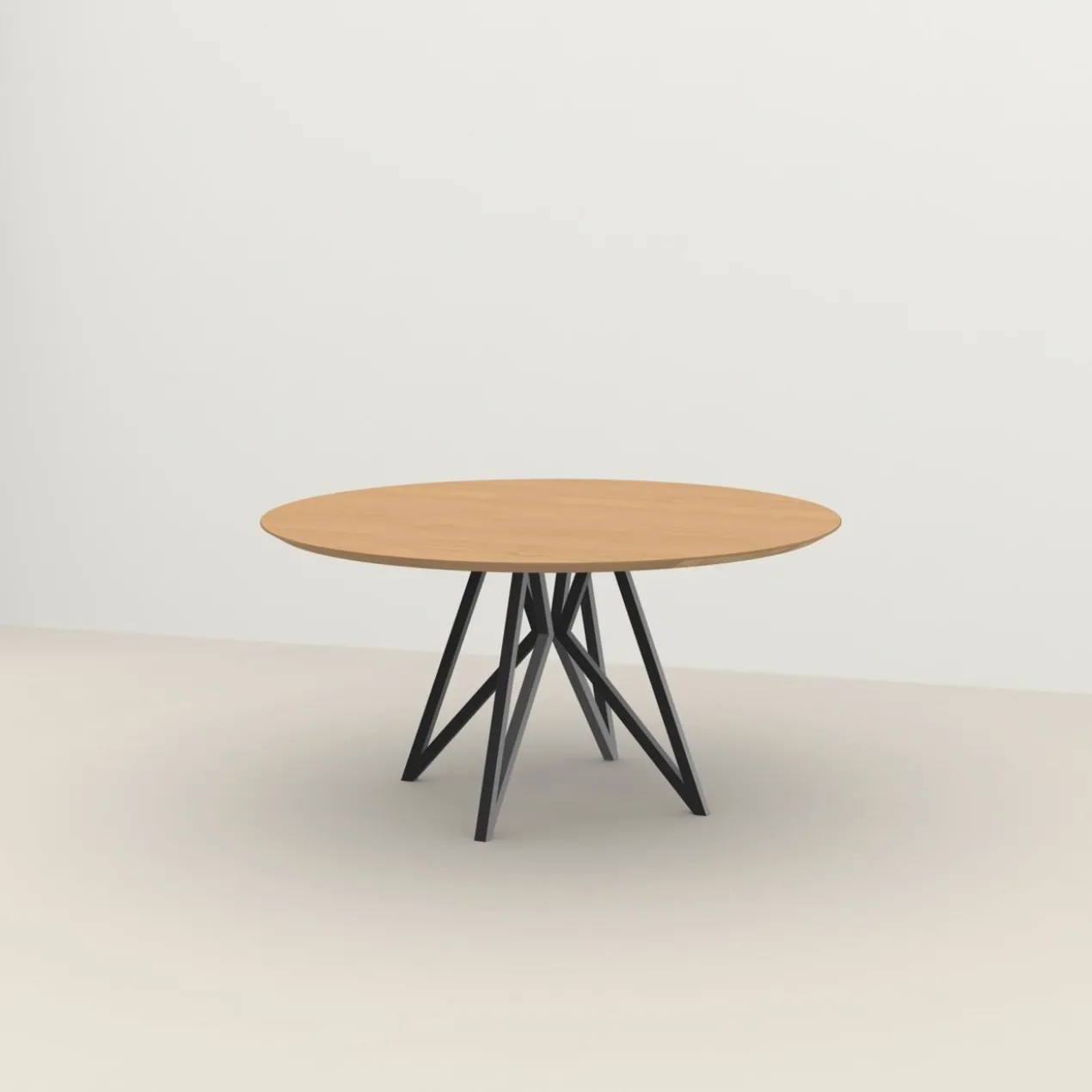 Eettafel Butterfly Quadpod naturel Ø130 cm verjongd