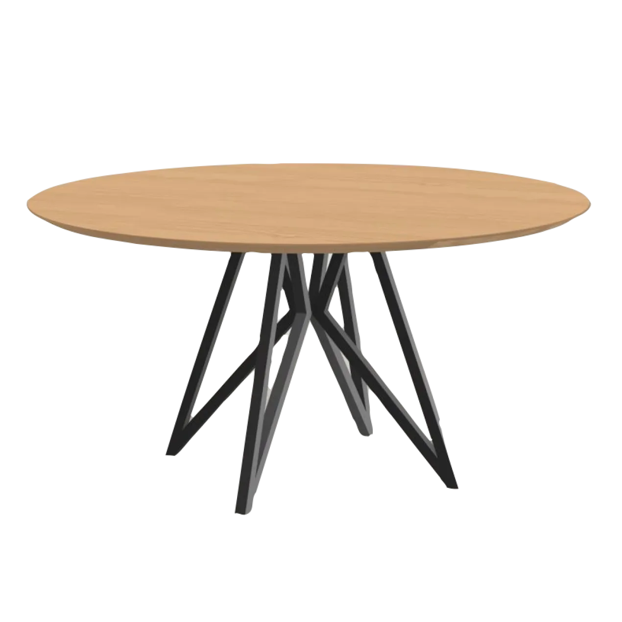 Eettafel Butterfly Quadpod naturel Ø140 cm verjongd