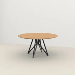 Eettafel Butterfly Quadpod naturel Ø140 cm verjongd