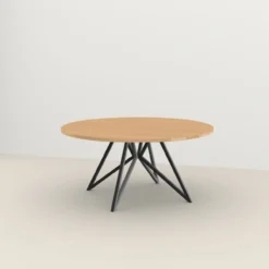 Eettafel Butterfly QuadpodXL naturel Ø160 cm recht