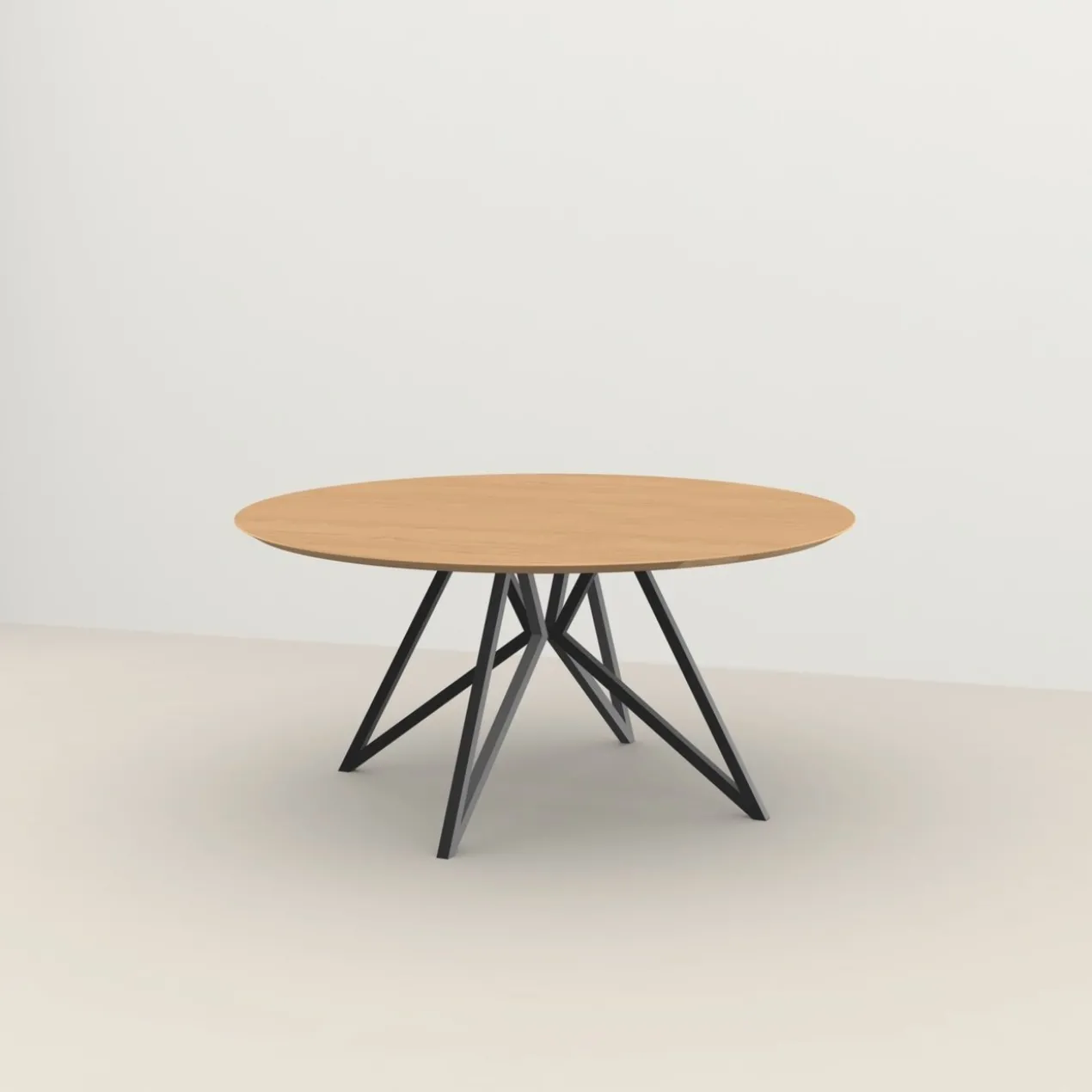 Eettafel Butterfly QuadpodXL naturel Ø160 cm verjongd