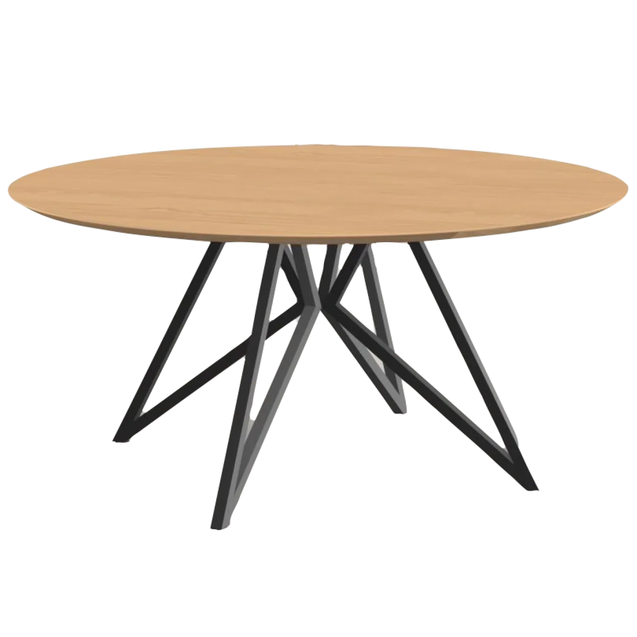 Eettafel Butterfly QuadpodXL naturel Ø160 cm verjongd