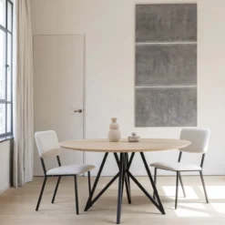 Eettafel Butterfly QuadpodXL naturel Ø170 cm recht