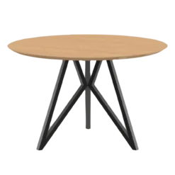 Eettafel Butterfly tripod naturel Ø120 cm verjongd