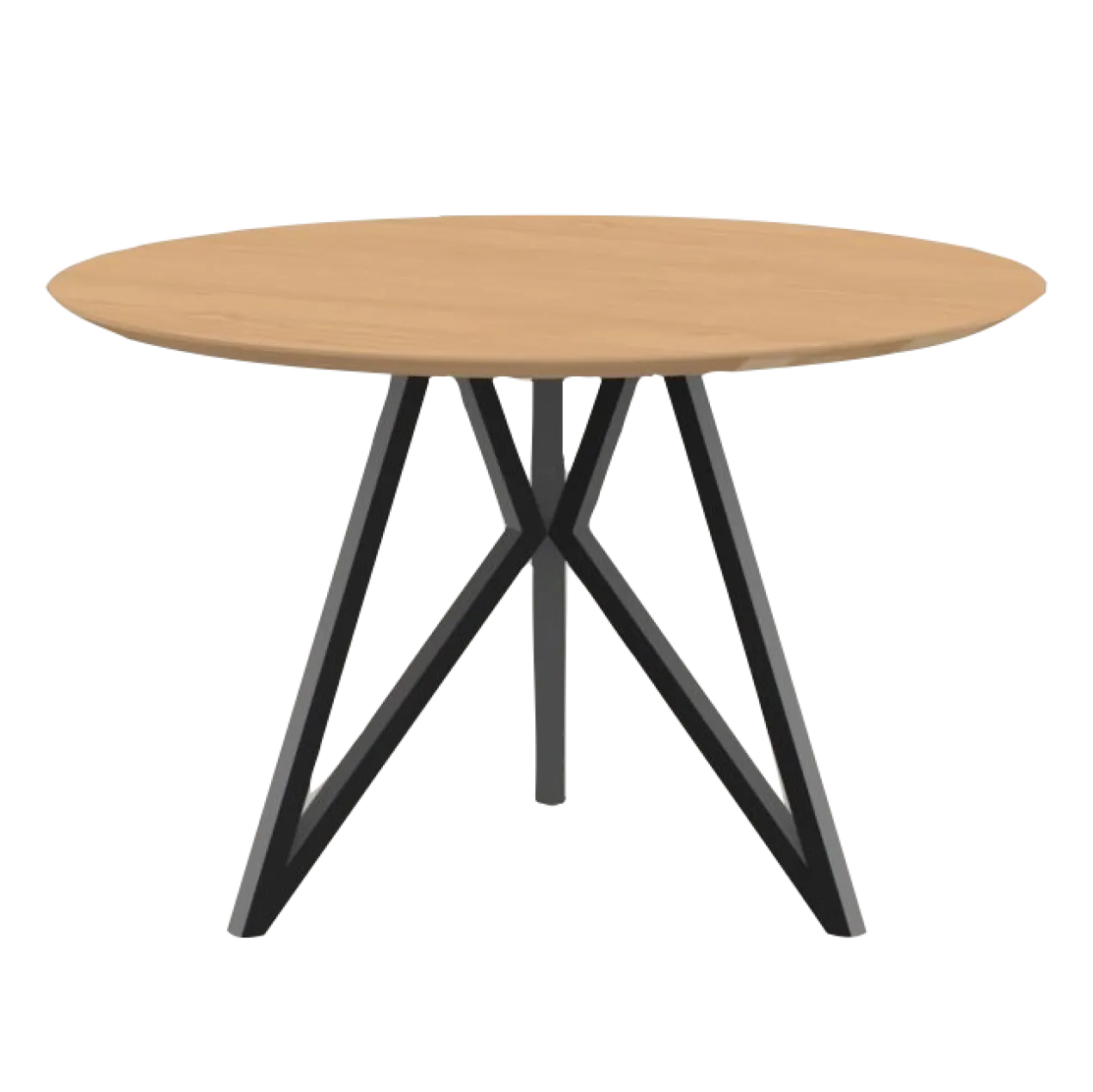 Eettafel Butterfly tripod naturel Ø120 cm verjongd