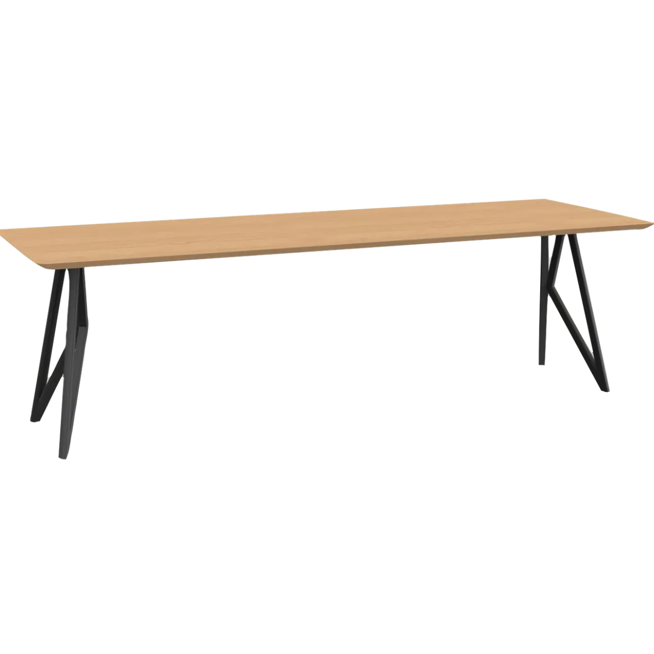 Eettafel Butterfly zwart frame naturel 160x100 cm verjongd