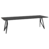 Eettafel Butterfly zwart 160x90 cm rechte rand
