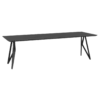 Eettafel Butterfly zwart 180x90 cm verjongde rand