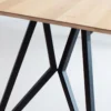 Eettafel Butterfly zwart 240x90 cm verjongde rand