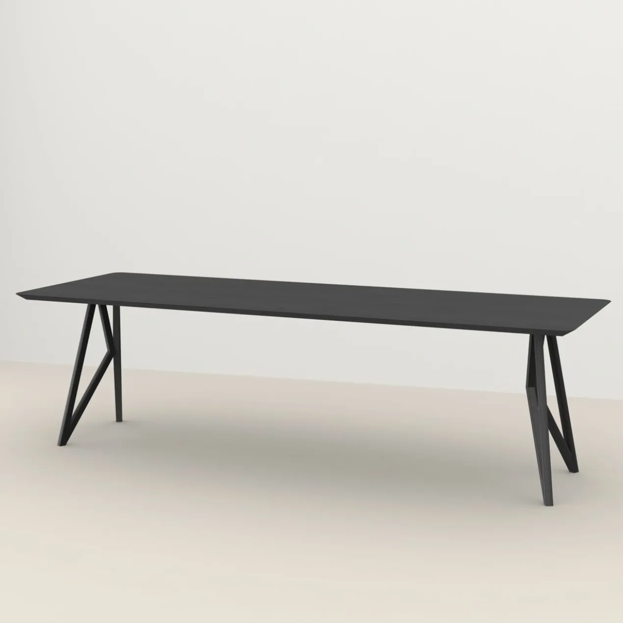 Eettafel Butterfly zwart 240x90 cm verjongde rand