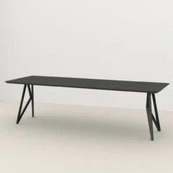 Eettafel Butterfly zwart 300x90 cm verjongde rand