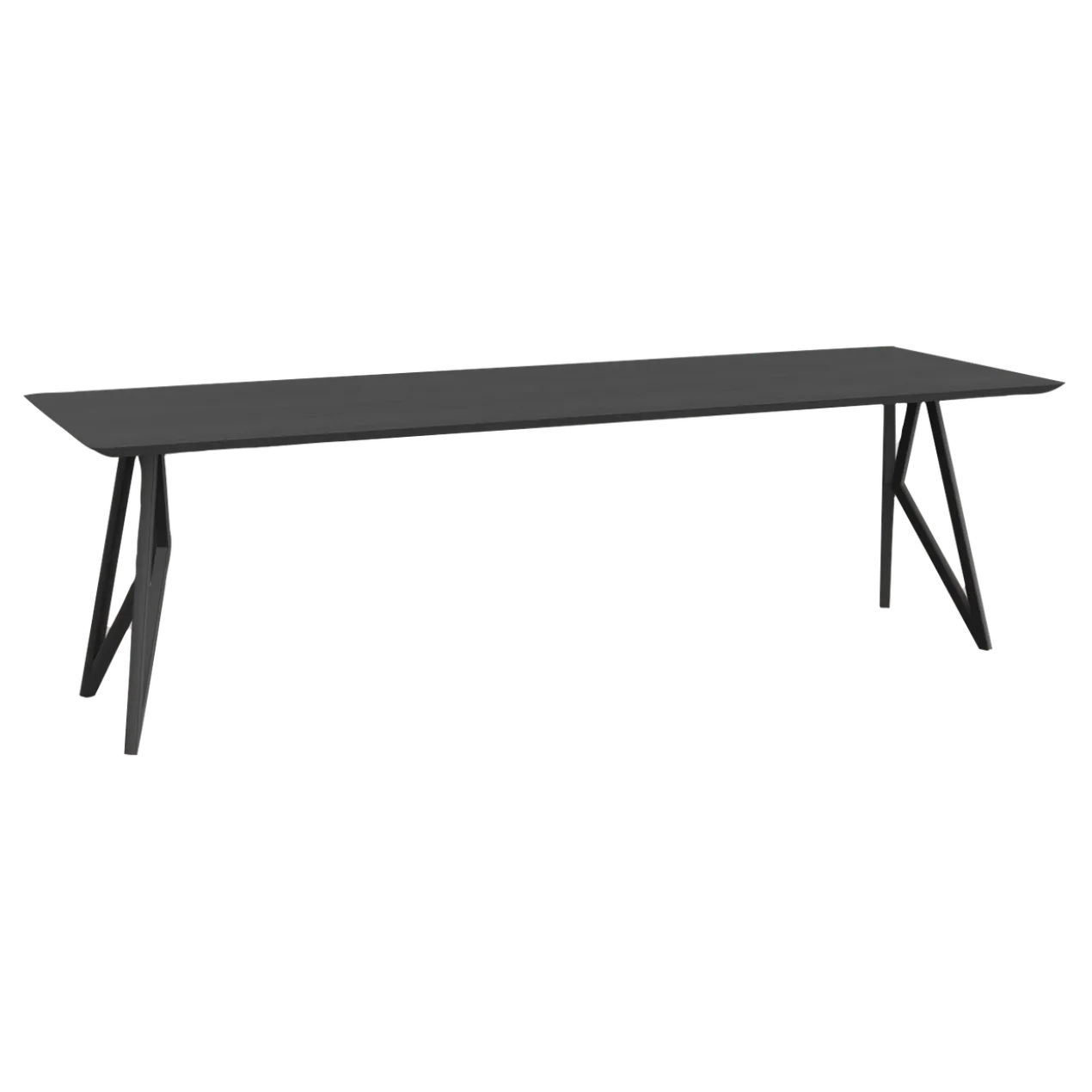 Eettafel Butterfly zwart 300x90 cm verjongde rand