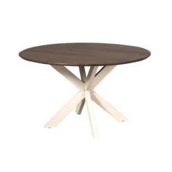 Eettafel De Bokke bruin/wit Ø150 cm