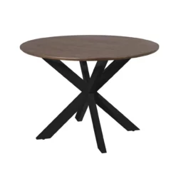 Eettafel De Bokke bruin/zwart Ø110 cm