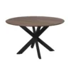 Eettafel De Bokke bruin/zwart Ø130 cm