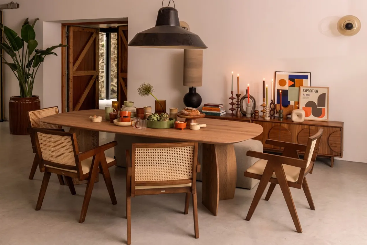 Eettafel Divio tabacco light 160x100 cm