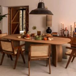 Eettafel Divio tabacco light 220x100 cm