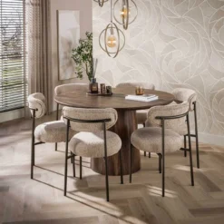 Eettafel Donker Deens Rond