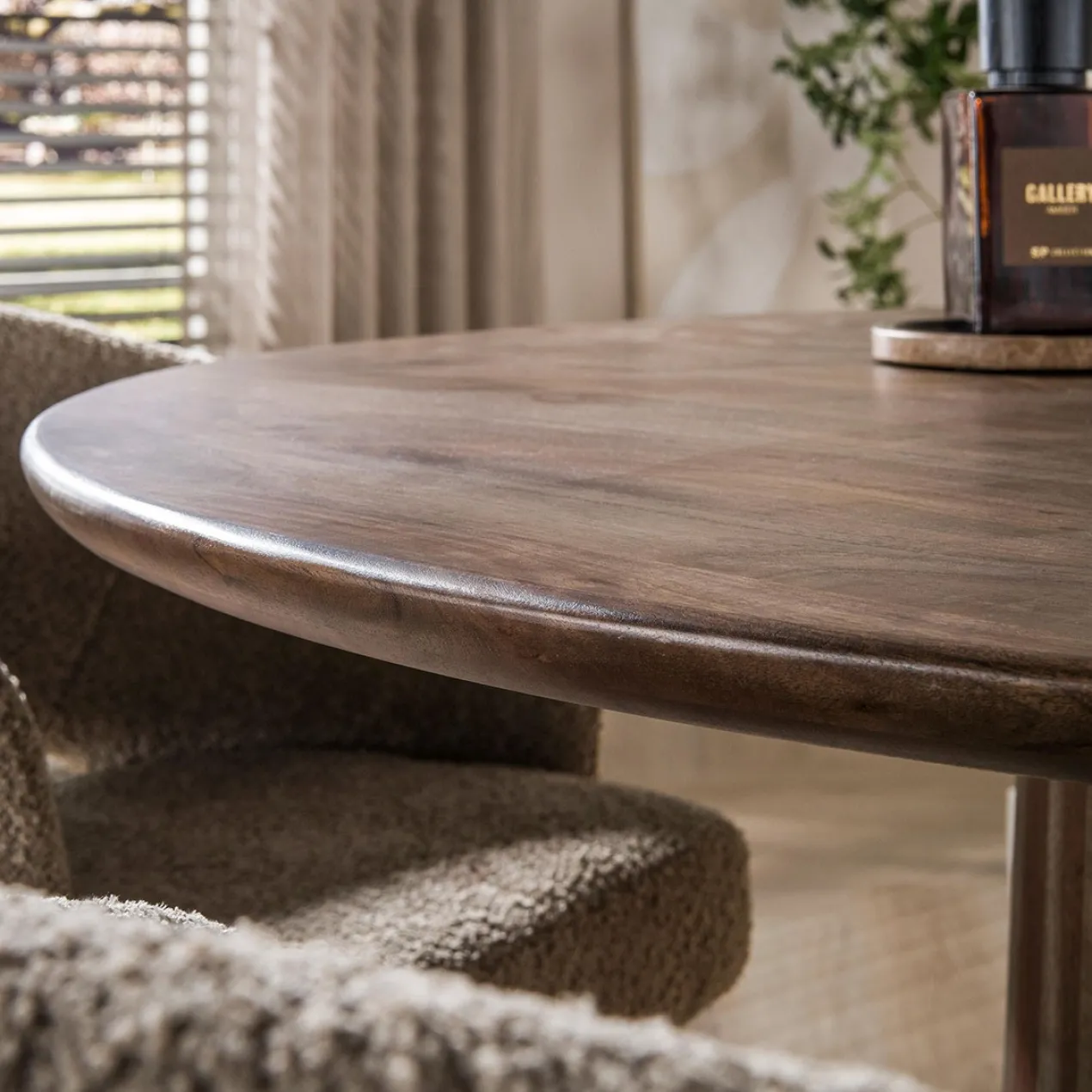 Eettafel Donker Deens Rond