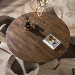 Eettafel Donker Deens Rond