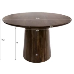 Eettafel Donker Deens Rond