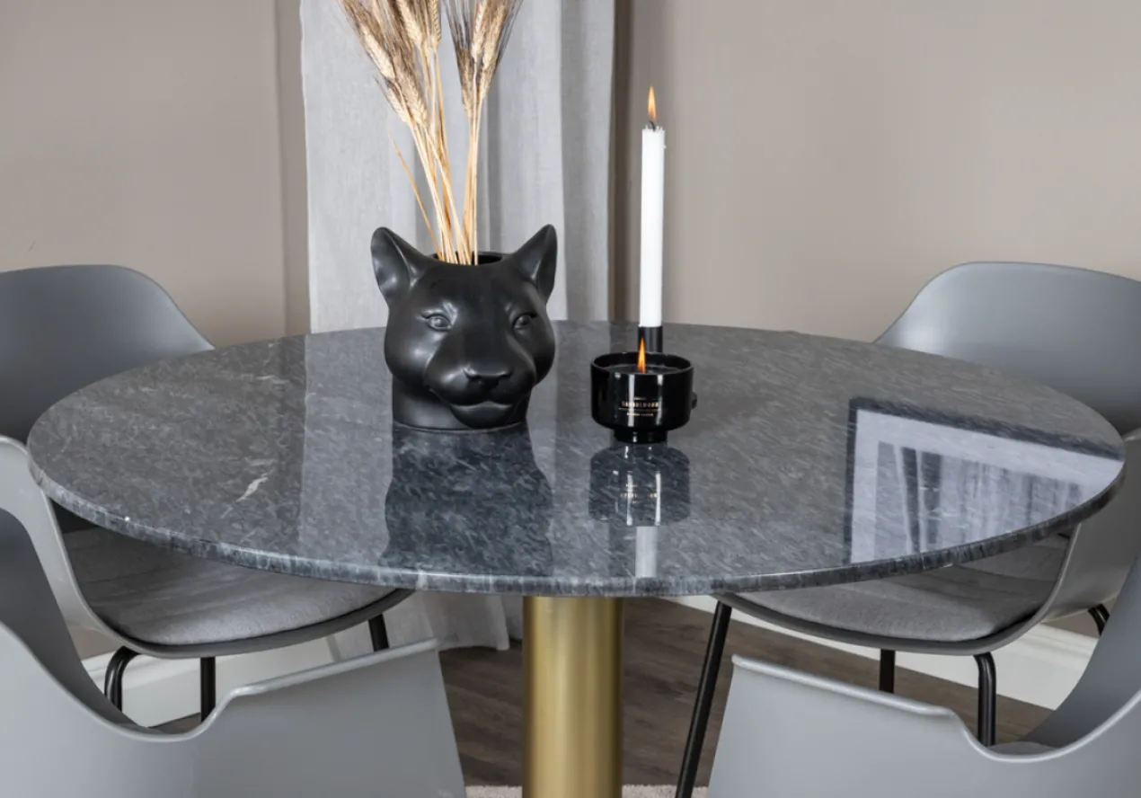 Eettafel Estelle Wit/Zwart