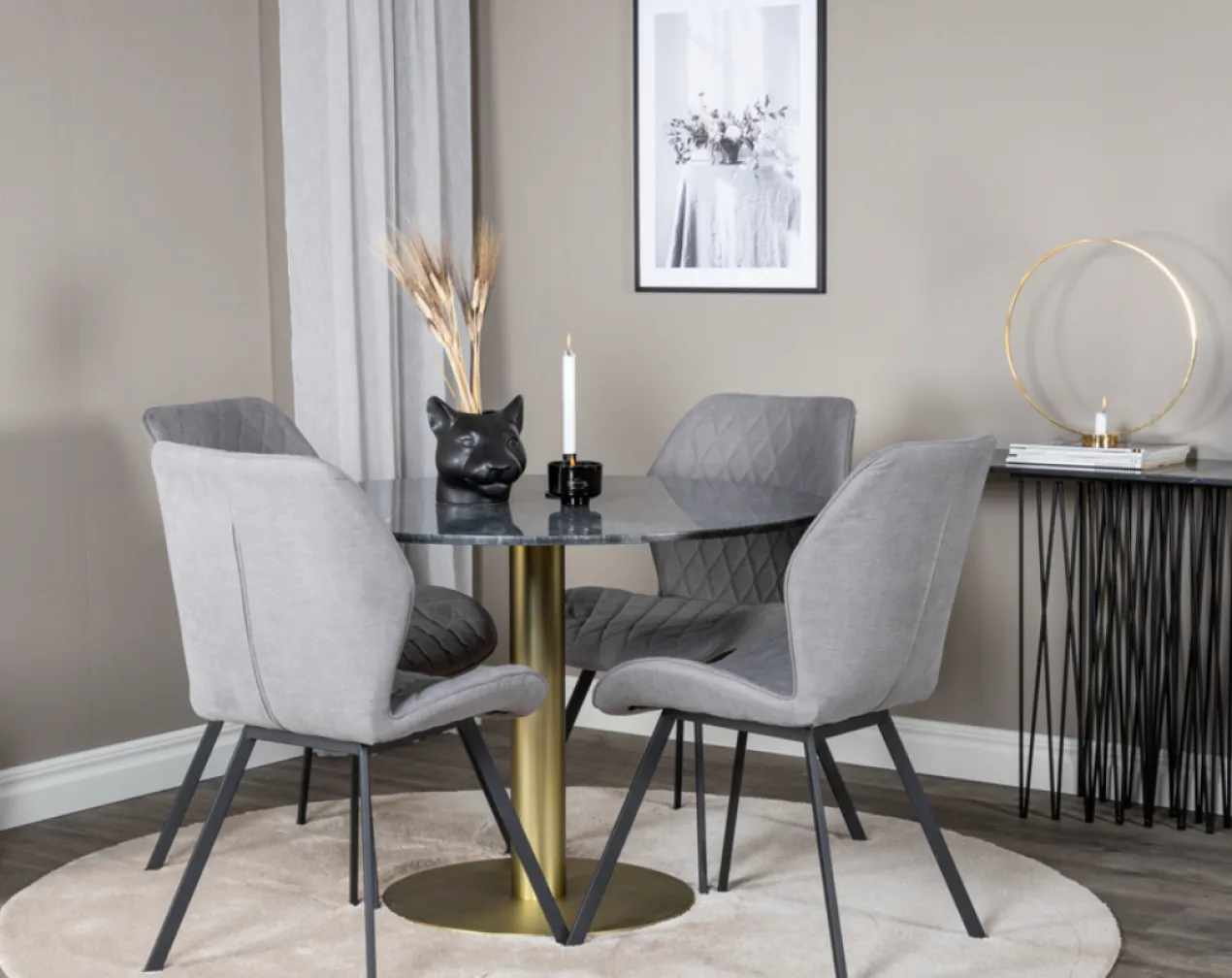 Eettafel Estelle Wit/Zwart