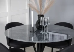 Eettafel Estelle Zwart/Grijs
