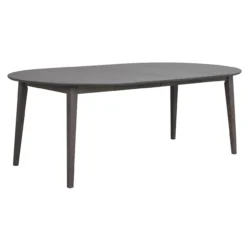 Eettafel Filippa rond donkerbruin uitschuifbaar 170 x 105 cm