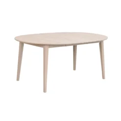 Eettafel Filippa rond Whitewash verlengbaar 170 x 105 cm