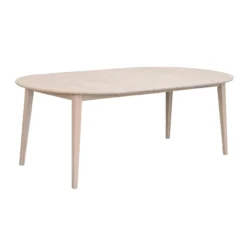 Eettafel Filippa rond Whitewash verlengbaar 170 x 105 cm