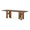 Eettafel Flow teak wild brown 250x110 cm