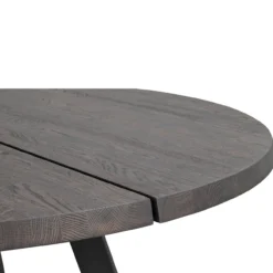 Eettafel Fred rond zwart Donkerbruin