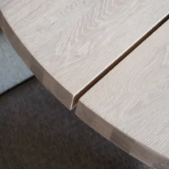 Eettafel Fred rond zwart Donkerbruin