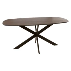 Eettafel Kopenhagen deens ovaal bruin 180x95 cm