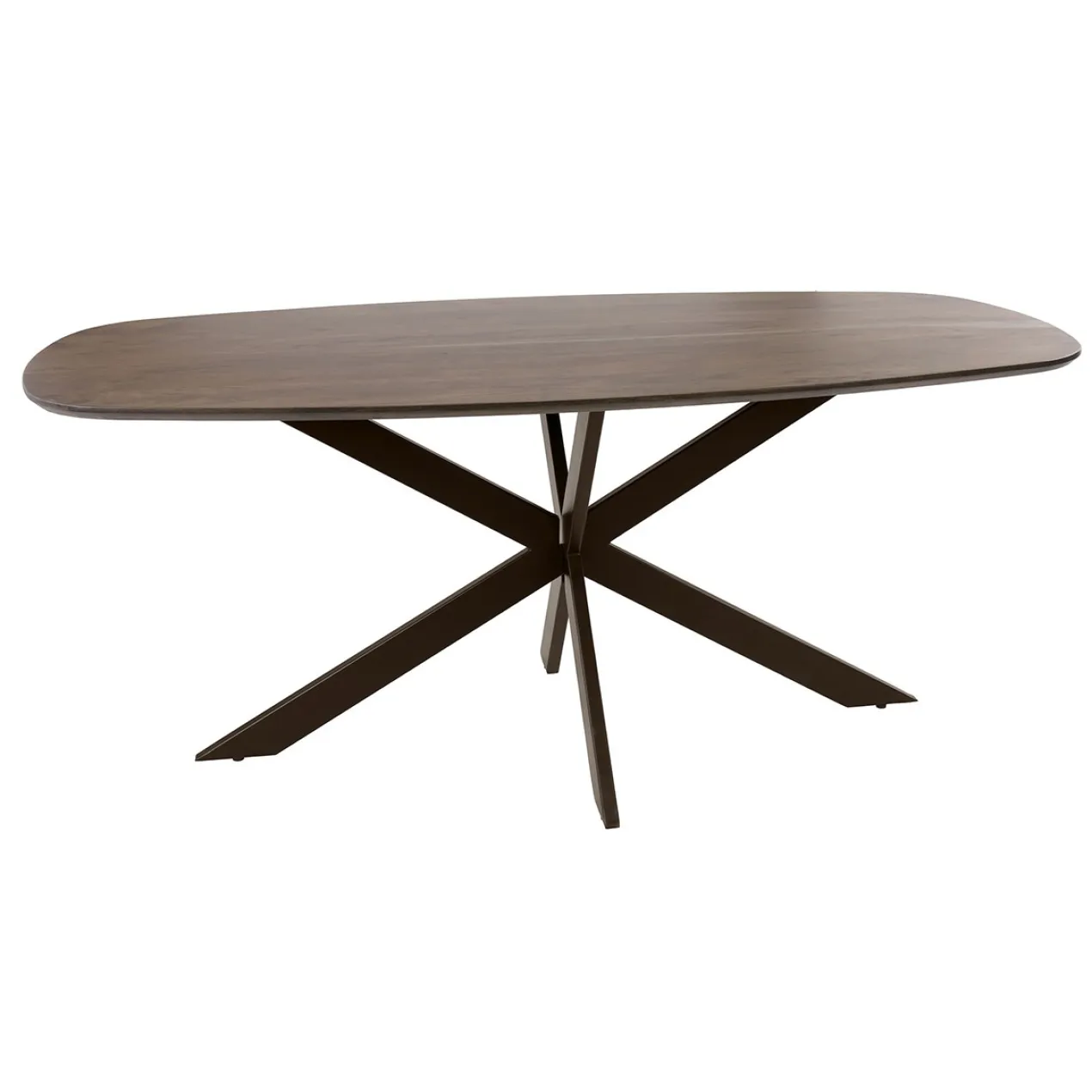 Eettafel Kopenhagen deens ovaal bruin 215x105 cm