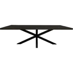 Eettafel Maas zwart rechthoek Maat 220
