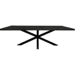 Eettafel Maas zwart rechthoek Maat 240
