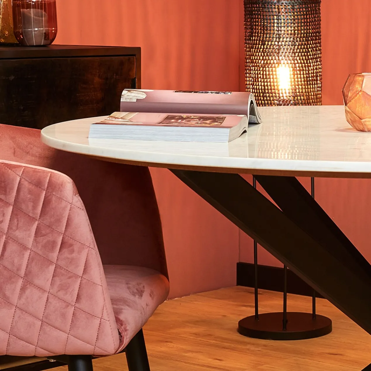 Eettafel Marmer Fred Wit 130