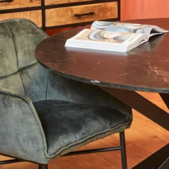 Eettafel Marmer Fred Zwart 150