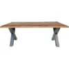 Eettafel Metz industriële X poot 200 cm