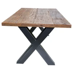 Eettafel Metz industriële X poot 200 cm
